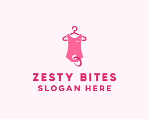 Pink Kids Baby Clothing Apparel logo design