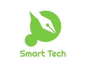 Green Dot pen logo design