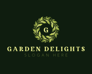 Natural Garden Leaves logo design