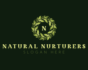 Natural Garden Leaves logo design