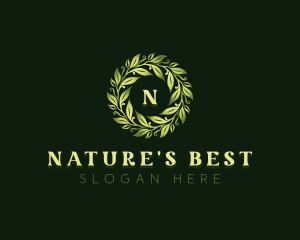 Natural Garden Leaves logo design