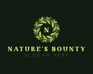 Natural Garden Leaves logo design