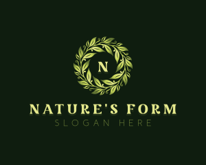 Natural Garden Leaves logo design