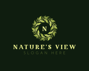 Natural Garden Leaves logo design