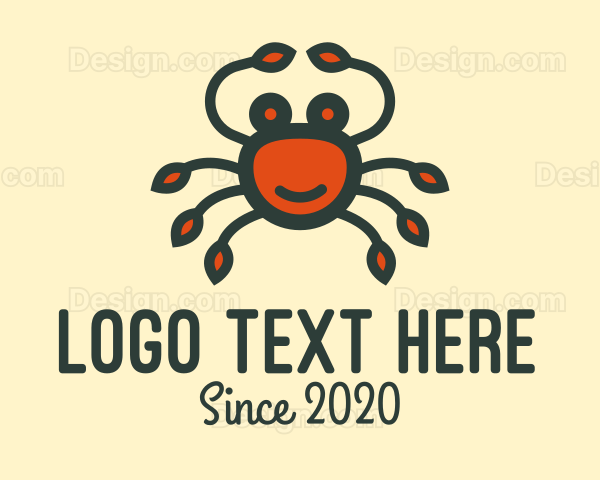 Happy Red Crab Logo