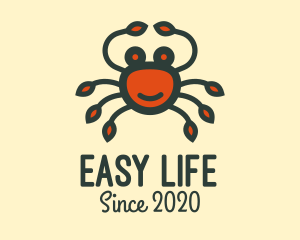 Happy Red Crab logo design