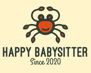 Happy Red Crab logo design