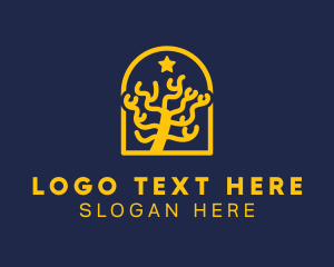 Gold Star Arch Coral logo