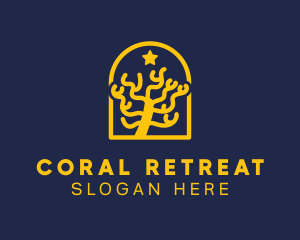 Gold Star Arch Coral logo