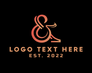 Gradient Ampersand Lettering logo