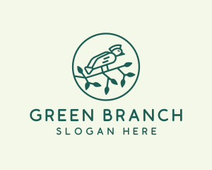 Crested Bird Branch  logo design