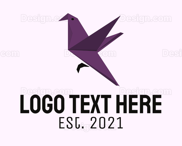 Purple Dove Origami Logo