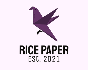 Purple Dove Origami logo design