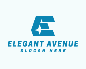 Modern Logistics Letter E logo design