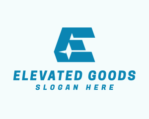 Modern Logistics Letter E logo design