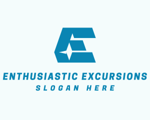 Modern Logistics Letter E logo design