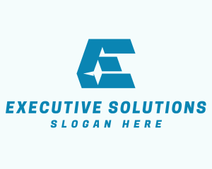 Modern Logistics Letter E logo design