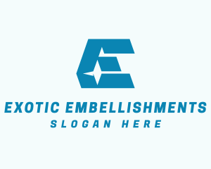 Modern Logistics Letter E logo design