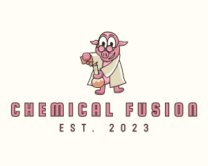 Smart Pig Chemist logo design