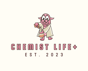 Smart Pig Chemist logo design