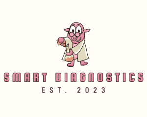 Smart Pig Chemist logo design