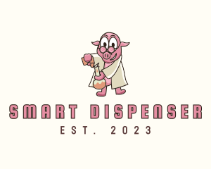 Smart Pig Chemist logo design