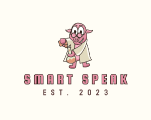 Smart Pig Chemist logo design