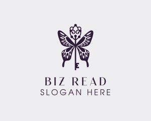 Elegant Butterfly Key Wing logo design