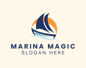 Nautical Sea Boat  logo design