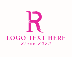 Fashion Brush Letter R logo