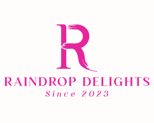 Fashion Brush Letter R logo design