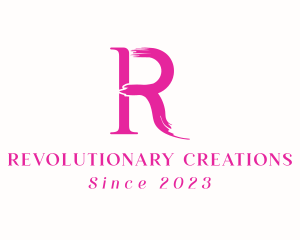 Fashion Brush Letter R logo design