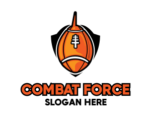 American Football Shield Logo