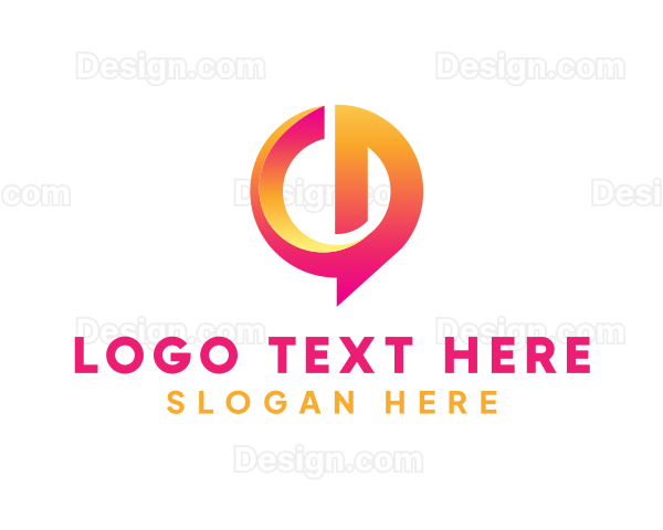 Modern Gradient Chat Application Logo