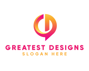 Modern Gradient Chat Application logo design