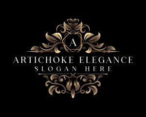 Elegant Ornamental Floral logo design