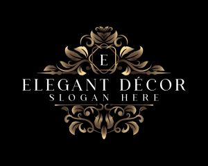 Elegant Ornamental Floral logo design