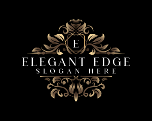 Elegant Ornamental Floral logo design