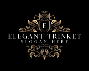 Elegant Ornamental Floral logo design