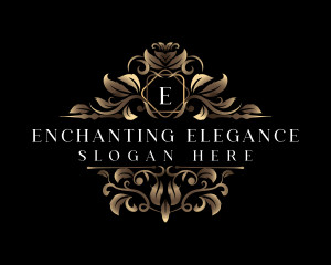 Elegant Ornamental Floral logo design