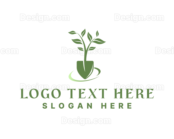 Gardening Shovel Plant Logo