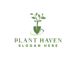 Gardening Shovel Plant logo design