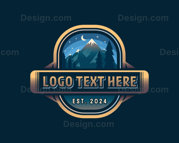 Outdoor Mountain Trekking Logo