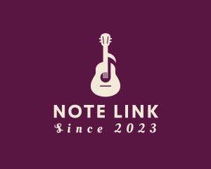 Guitar Music Note logo design