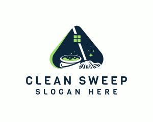 Mop Home Cleaning logo design