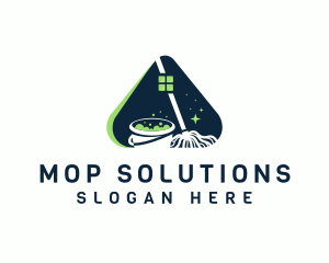 Mop Home Cleaning logo design