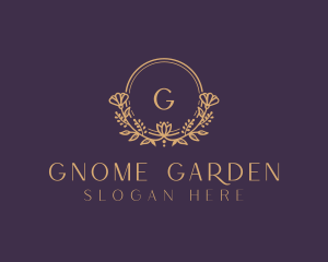 Natural Flower Gardening   logo design