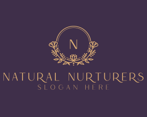 Natural Flower Gardening   logo design