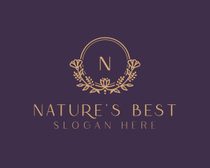 Natural Flower Gardening   logo design