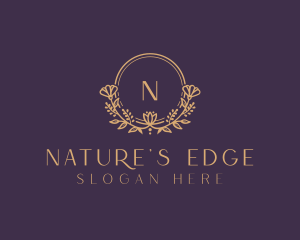 Natural Flower Gardening   logo design